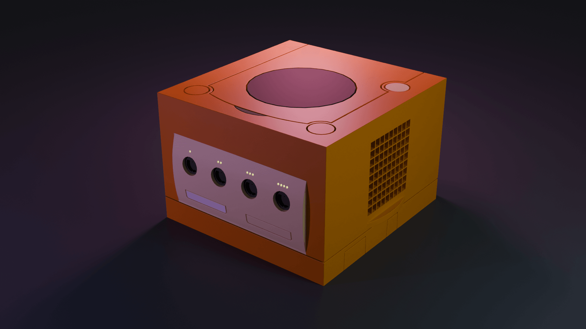 Nintendo GameCube rendered in Blender