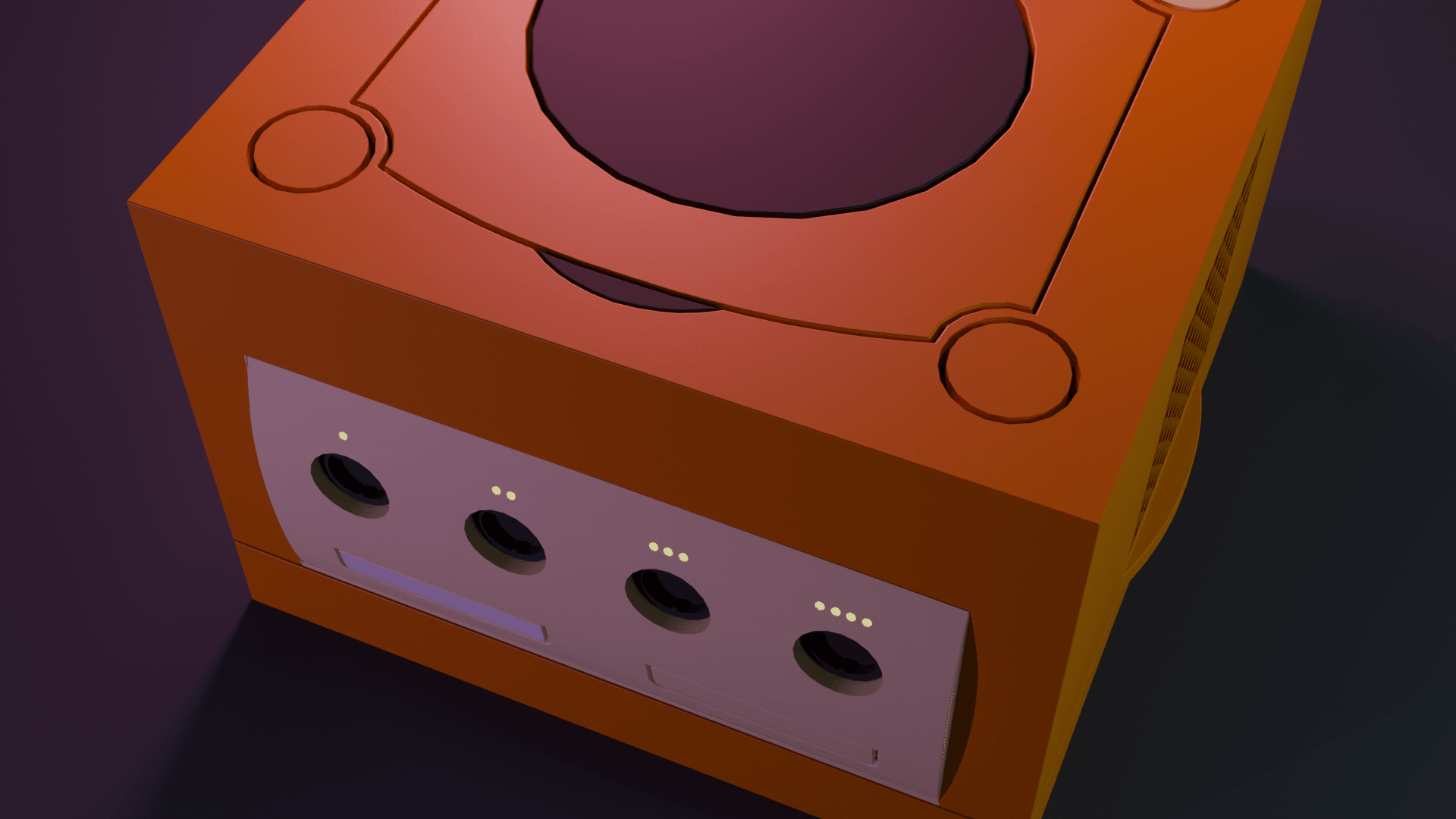 Nintendo GameCube rendered in Blender