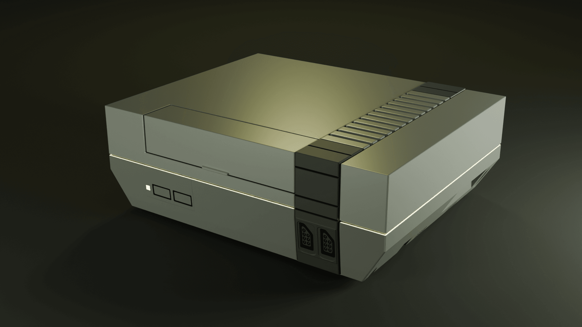 Nintendo Entertainment System rendered in Blender