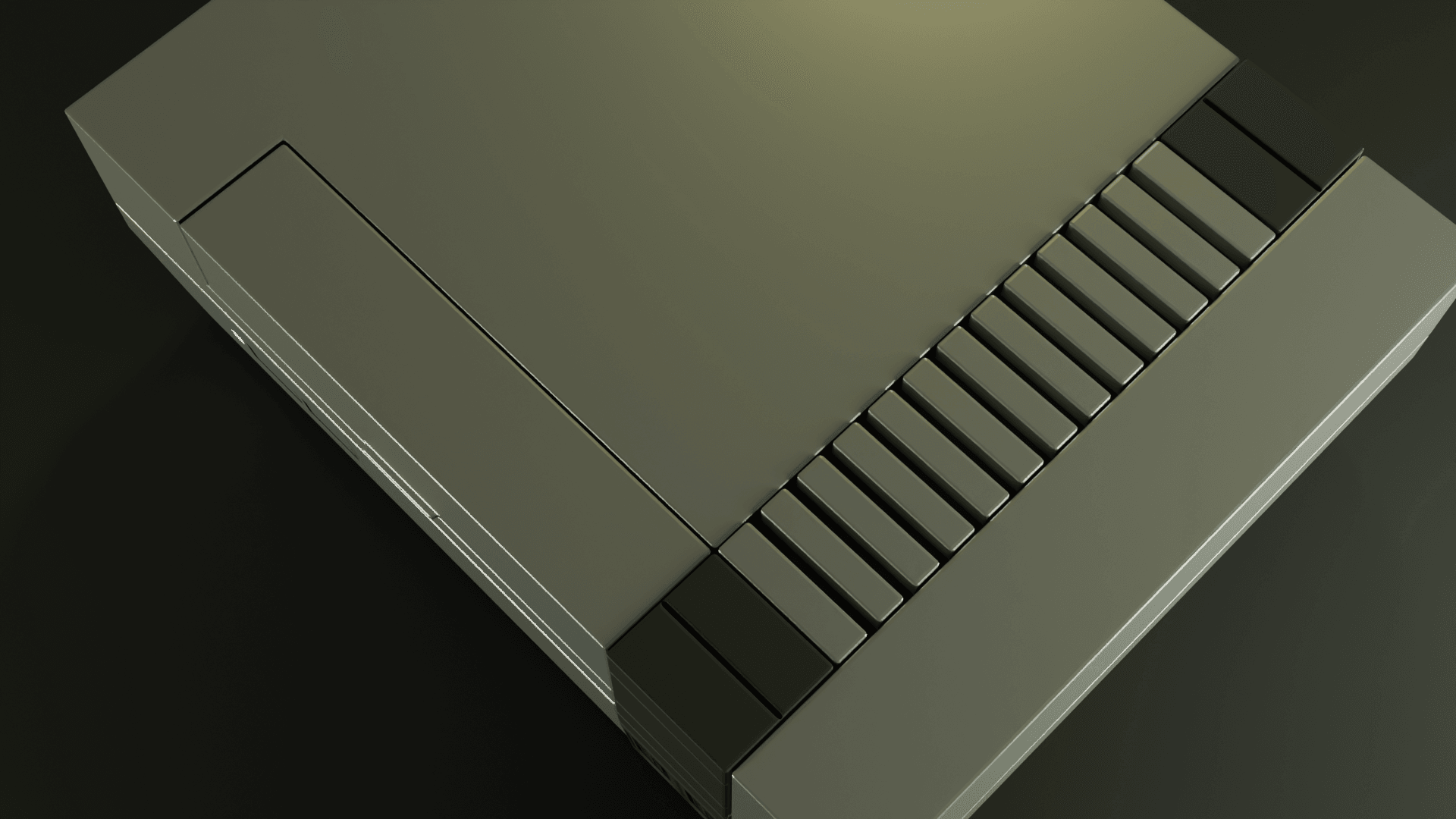 Nintendo Entertainment System rendered in Blender