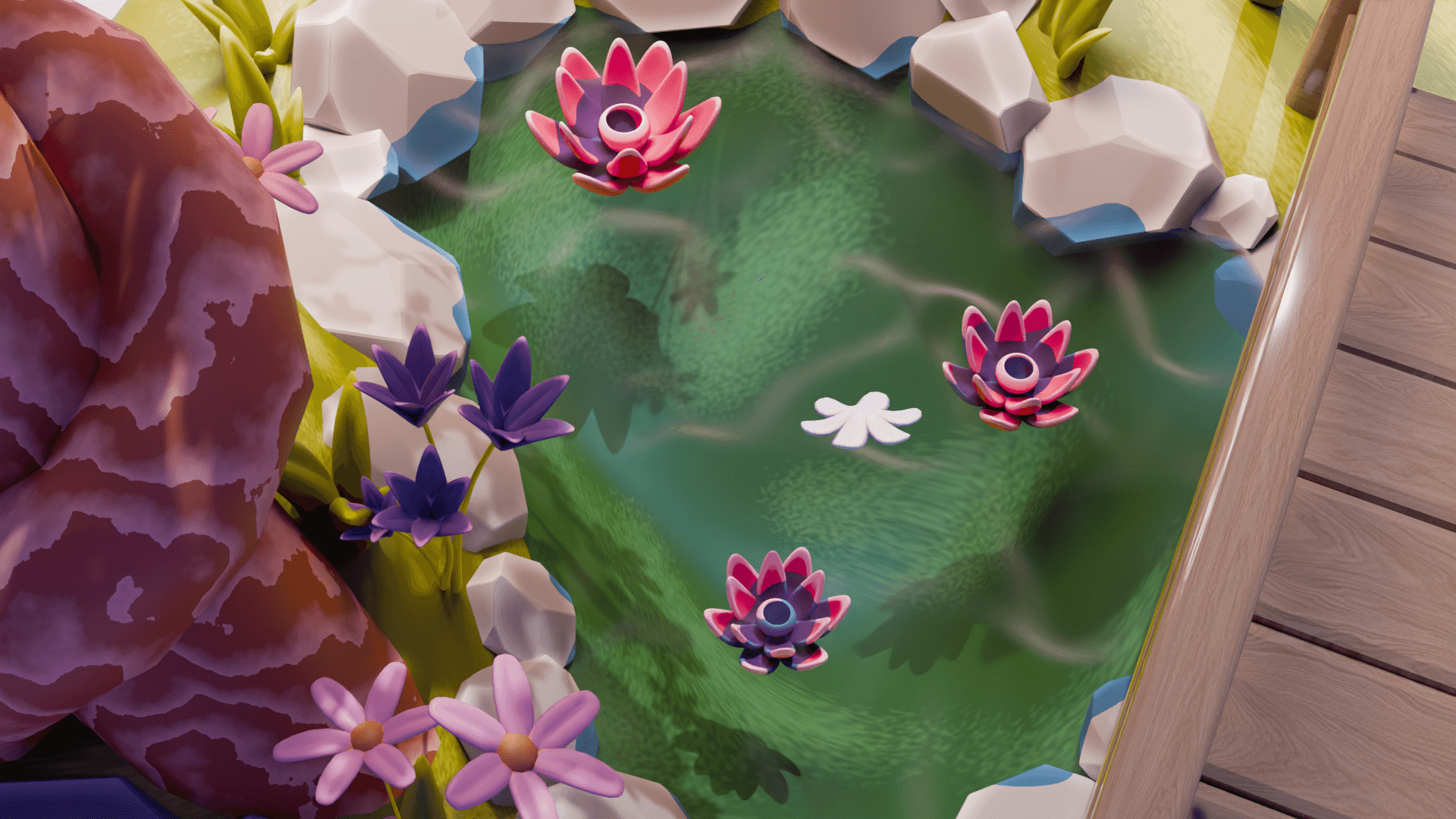 Sakura diorama rendered in Blender